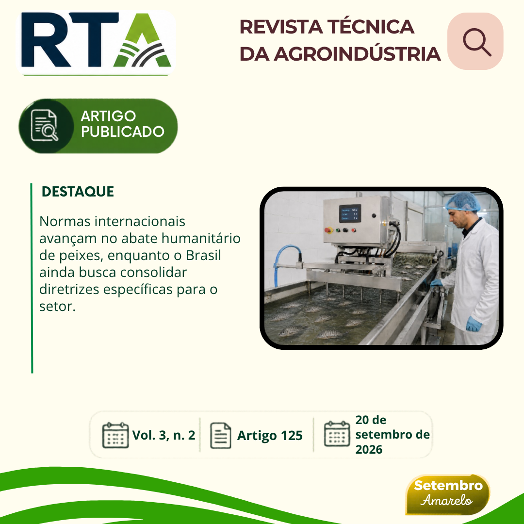 ABATE HUMANITÁRIO DE PEIXES: PANORAMA REGULÁTORIO E IMPLICAÇÕES PARA A CADEIA PRODUTIVA DO PESCADO